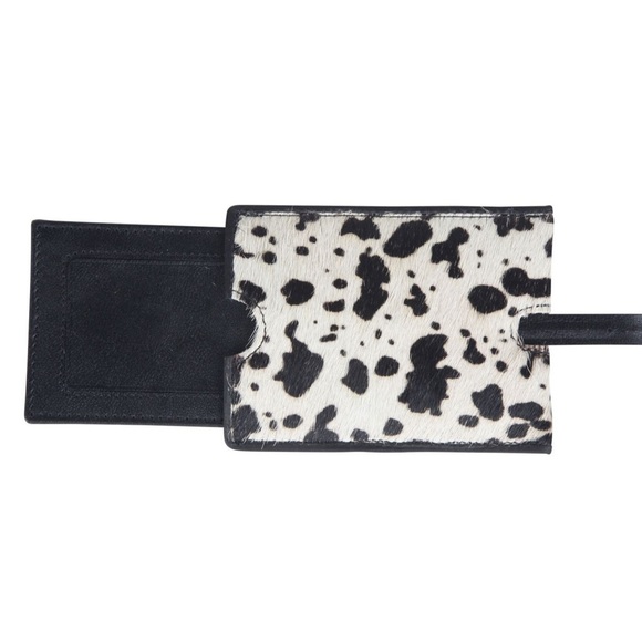 Leather with hairon baggage tags, 3 styles, NWT - Picture 3 of 10